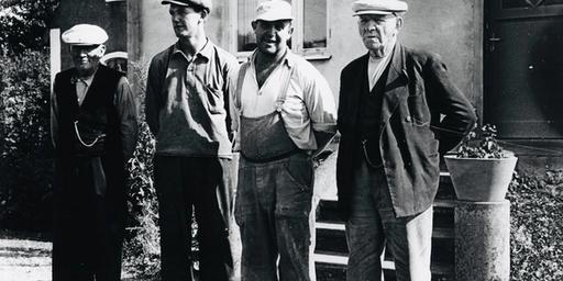 Bybor från 1950-talet. Tomas Persson, Gunnar Regnér, Gunnar Olsson, Olof Jönsson (Truls Jins Olof).